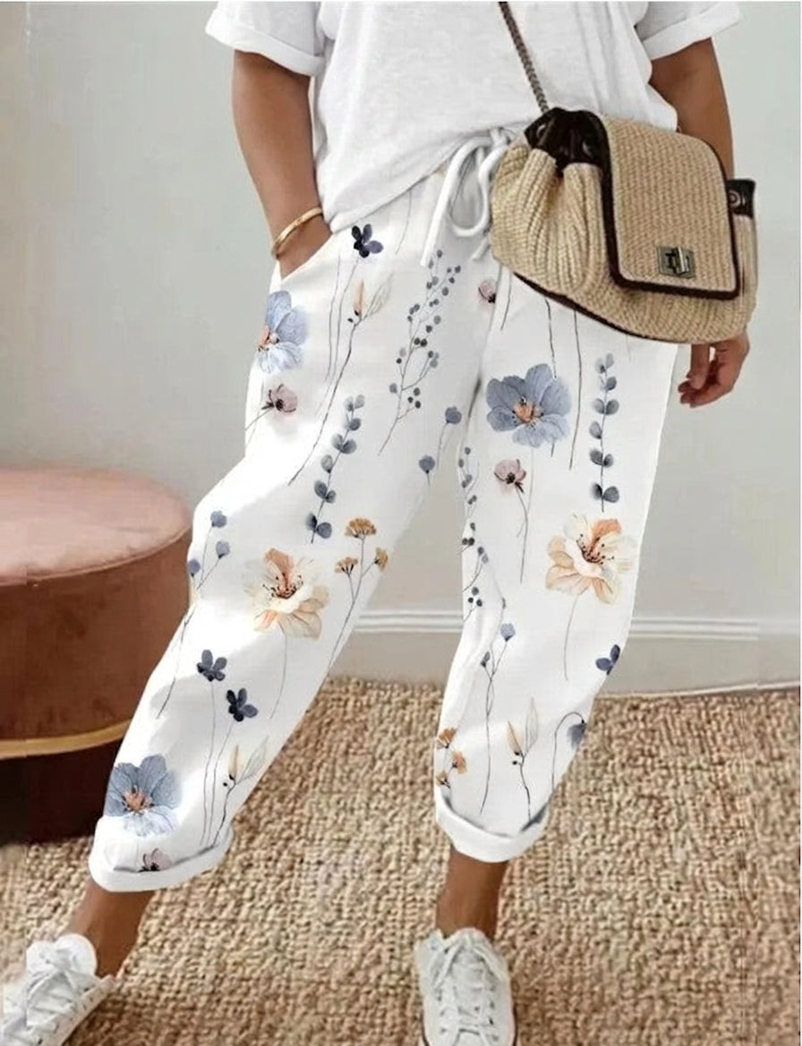 Amaya | Bloom Print Comfort Trousers