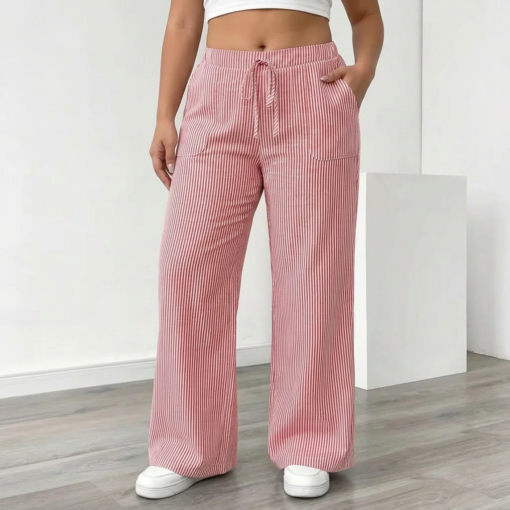 Saffron | Striped Trouser With Pockets