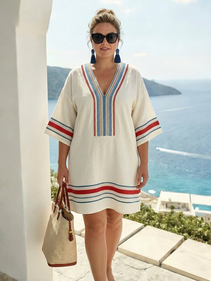 Pearl | Coastal Stripe Mini Dress