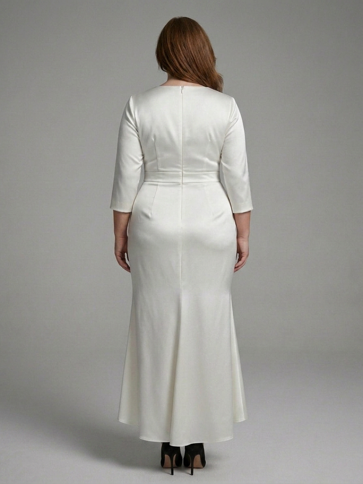 Isadora | Long Sleeve Midi Dress with Front Closure