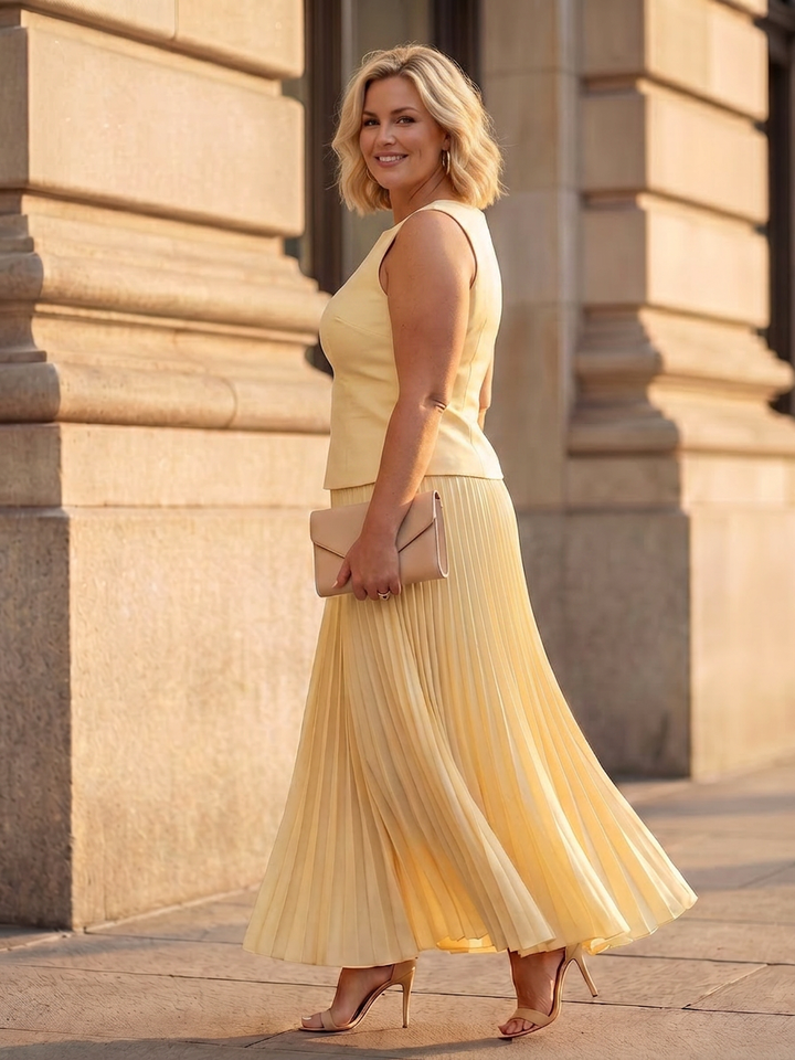 Fauna | Structured Bodice Pleated Skirt Set