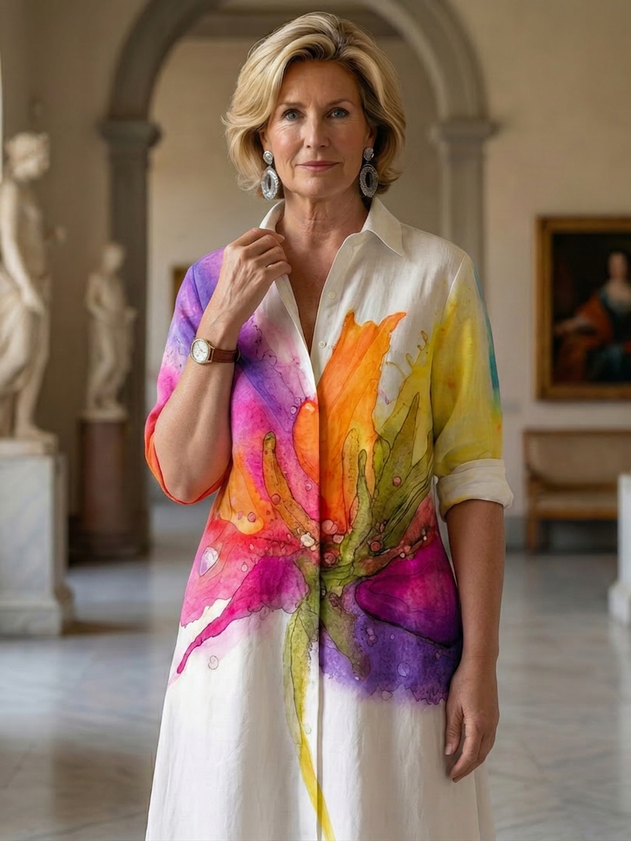 Yara | Painted Garden Dress