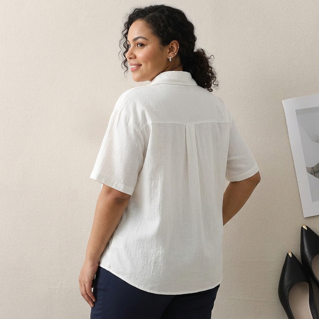 Juna - Pure Cotton Ruffled Shirt