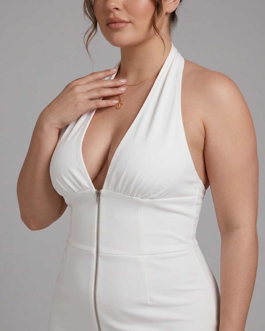 Amina | Halter Neck Wide Leg Sleeveless Jumpsuit
