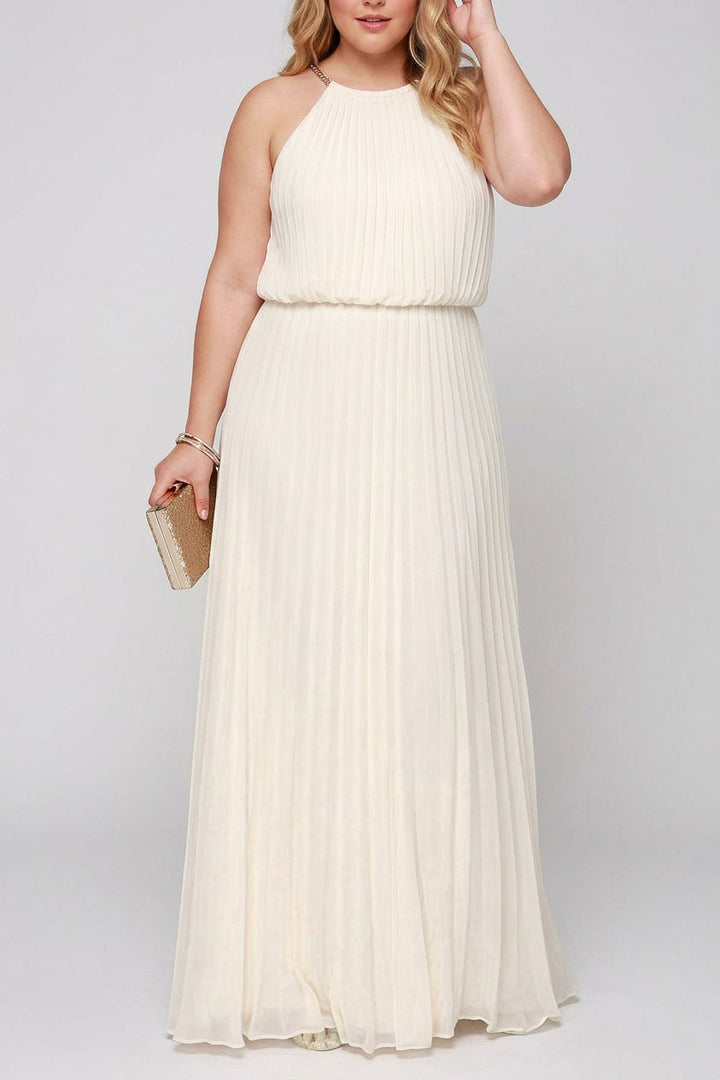 Verity - Sleeveless Belted Maxi  Dress