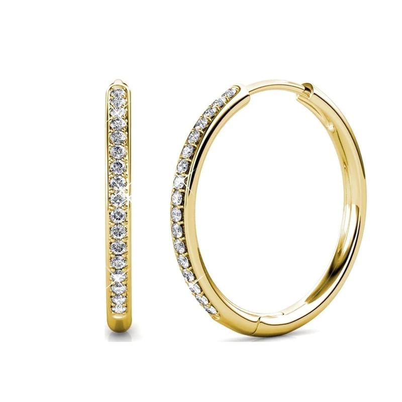 Lara Pave Earrings | White Gold