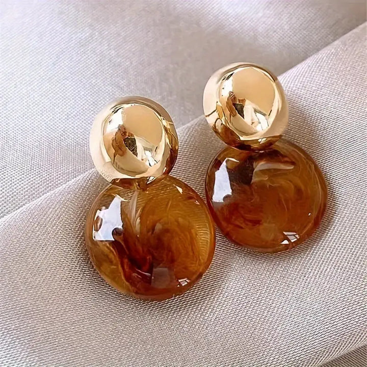 Lark Amber Drop Earrings | Gold