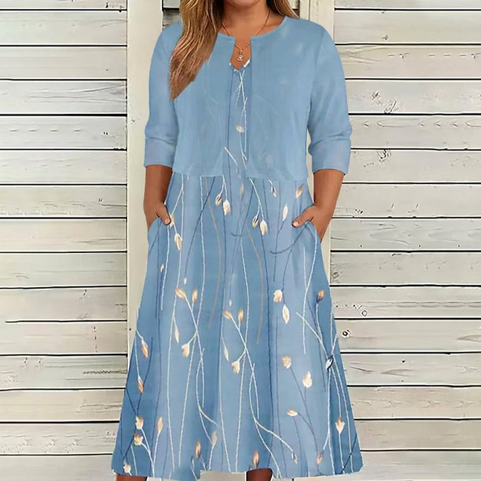 Zelda - Floral Dress Two-Piece Set