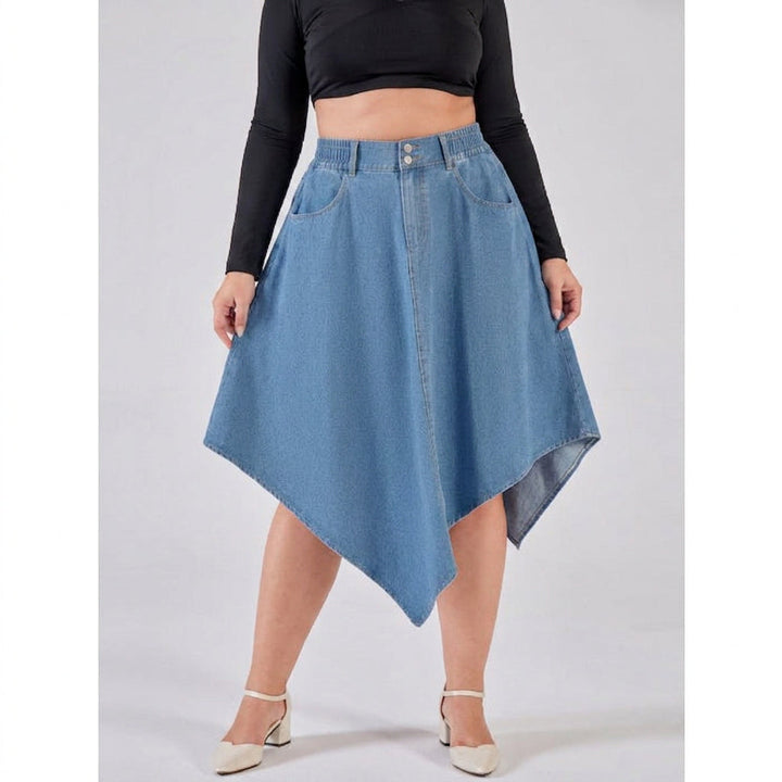 Rhea Irregular Denim Skirt