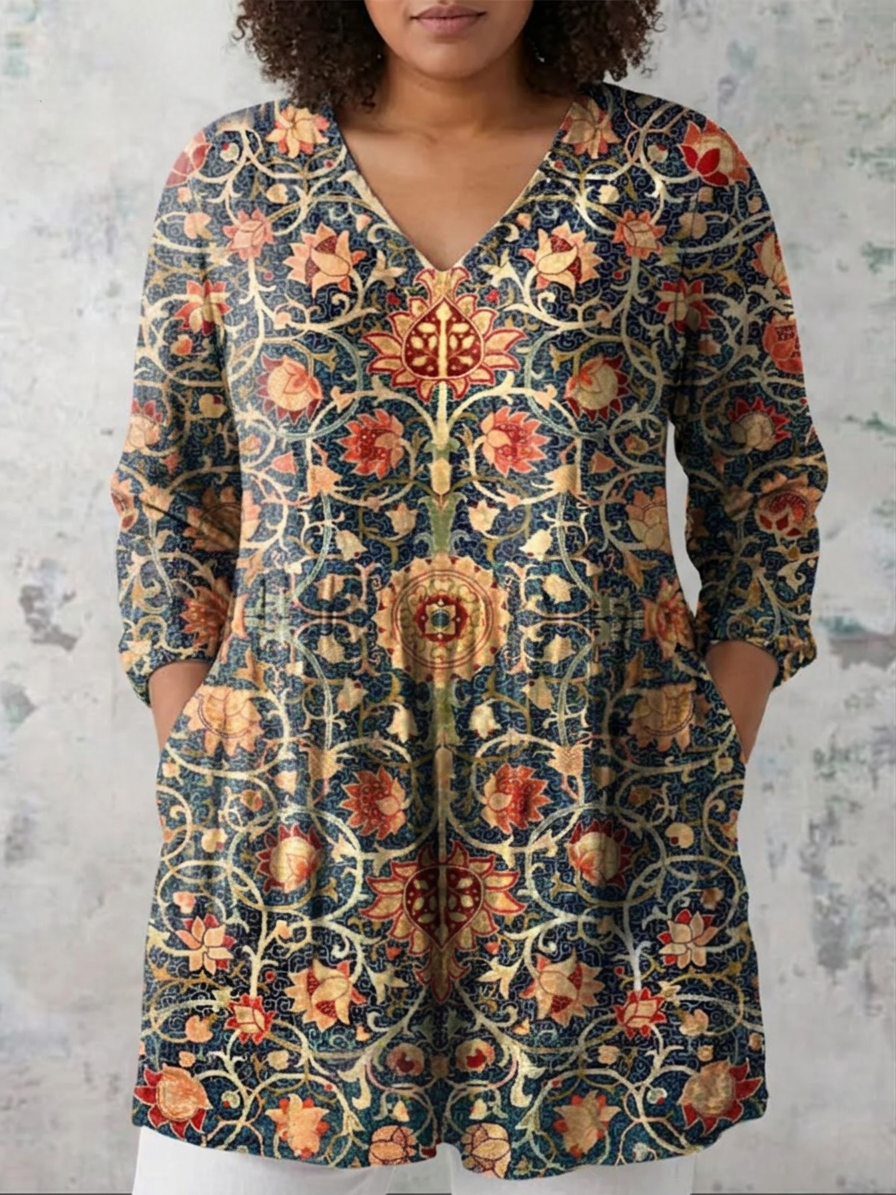 Fern | Long Blouse with V-Neck