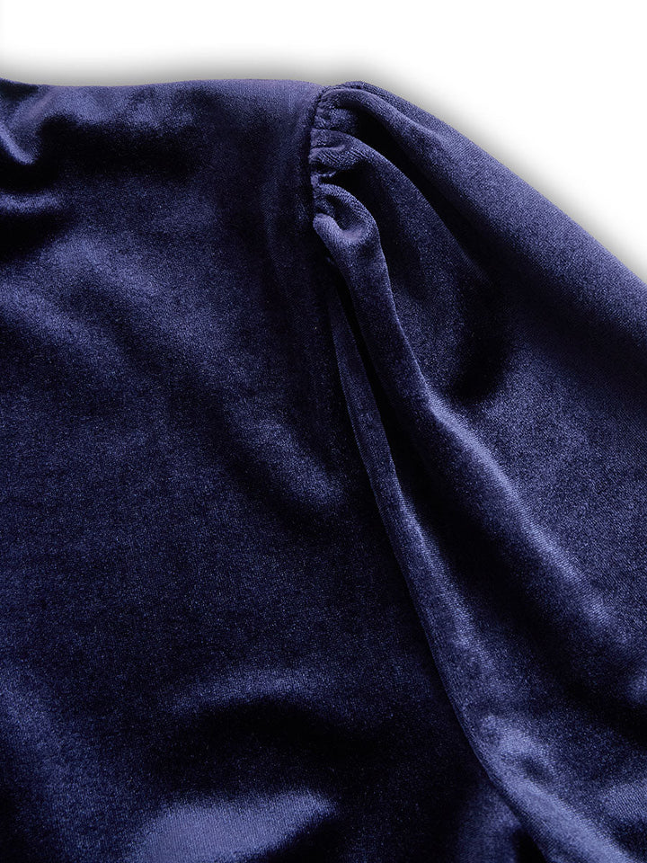 Fern | Navy Blue Long-Sleeve Midi Dress