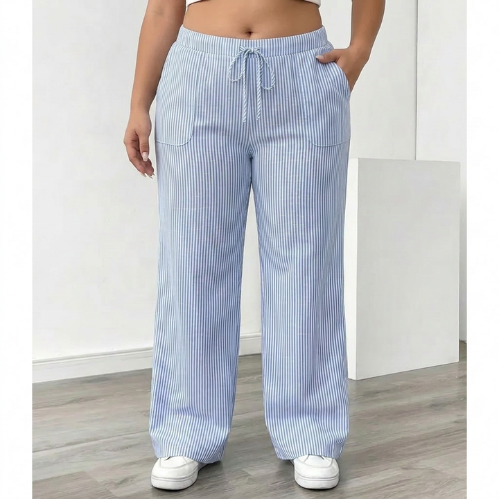 Saffron | Striped Trouser With Pockets