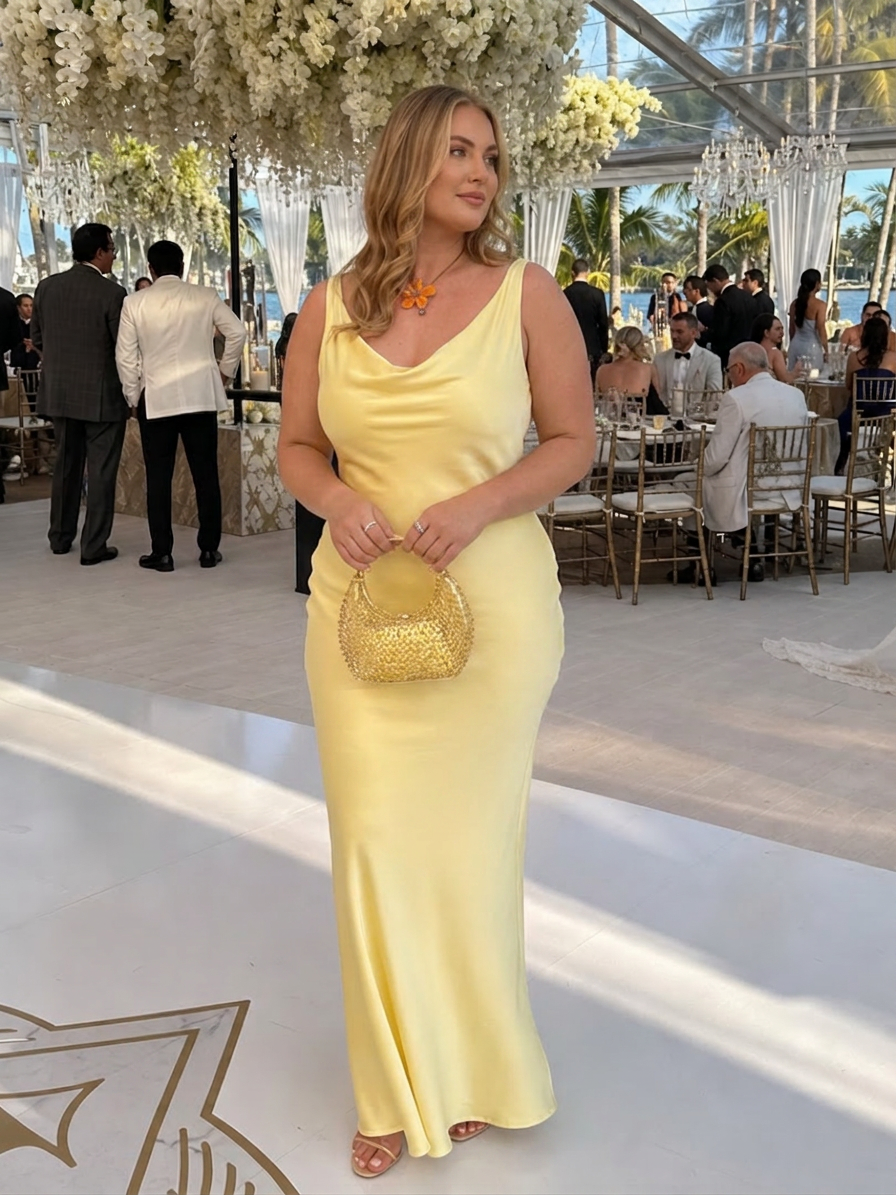 Anwen | Sleeveless Cowl Neck Fitted Maxi Dress