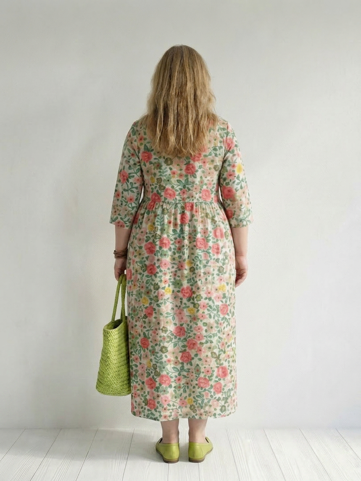 Solveig | Scatter Flower Midi Dress