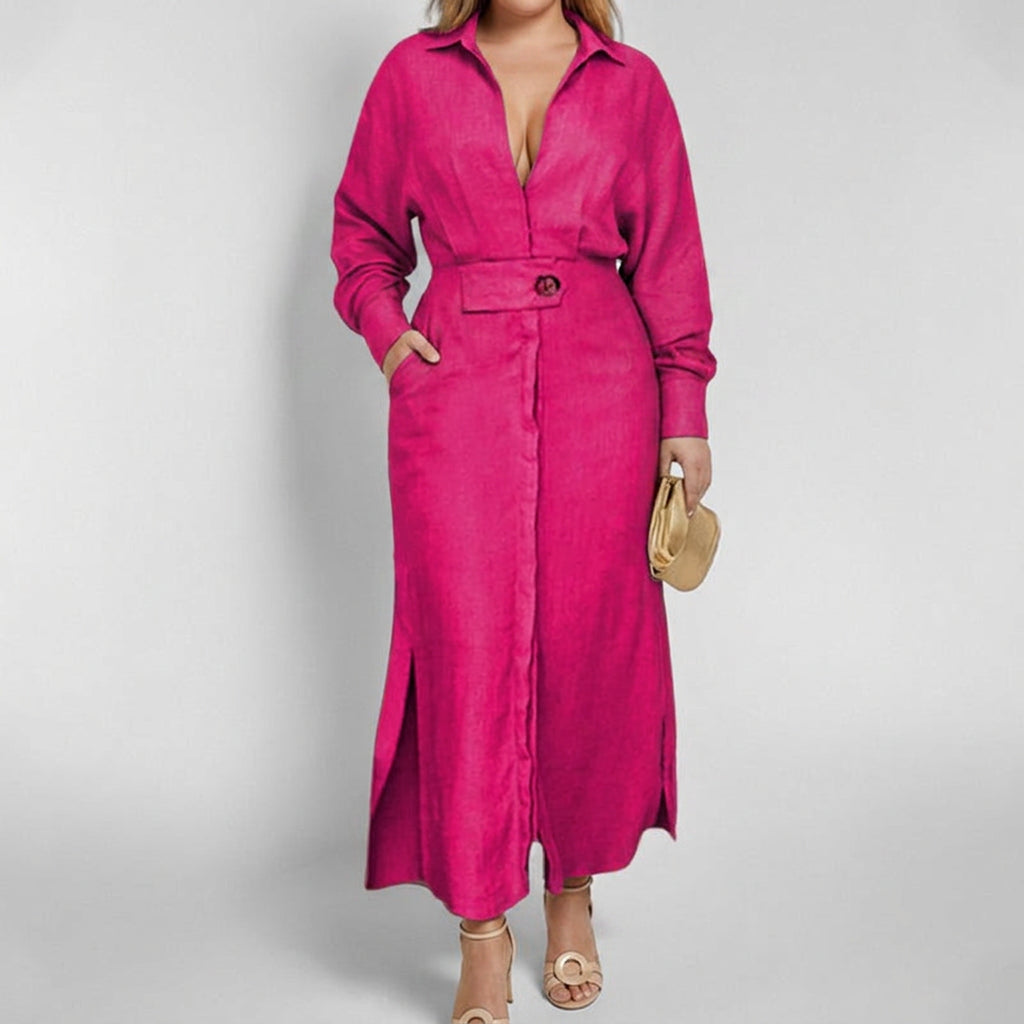Wren Elegant Tied Dress: Chic Commute Long Sleeve Style