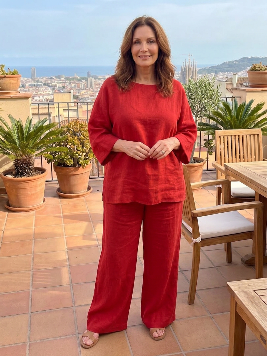Isabeau | Oversized Tunic Wide Leg Trouser Set