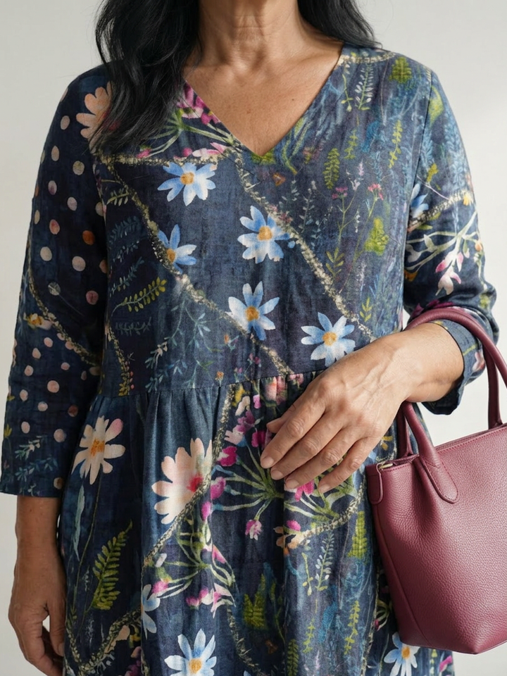 Thea | Easy Gather Floral Midi Dress