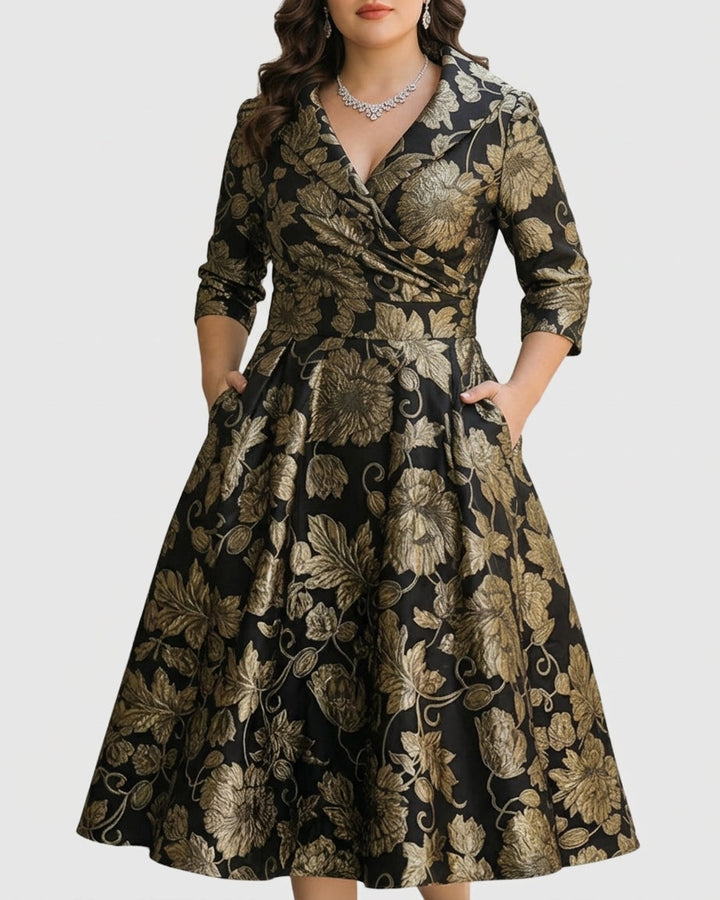 Kit | Floral Embroidered Midi Dress