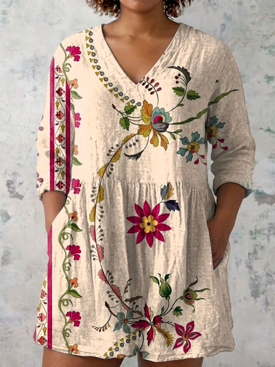 Mei | Long Blouse with V-Neck