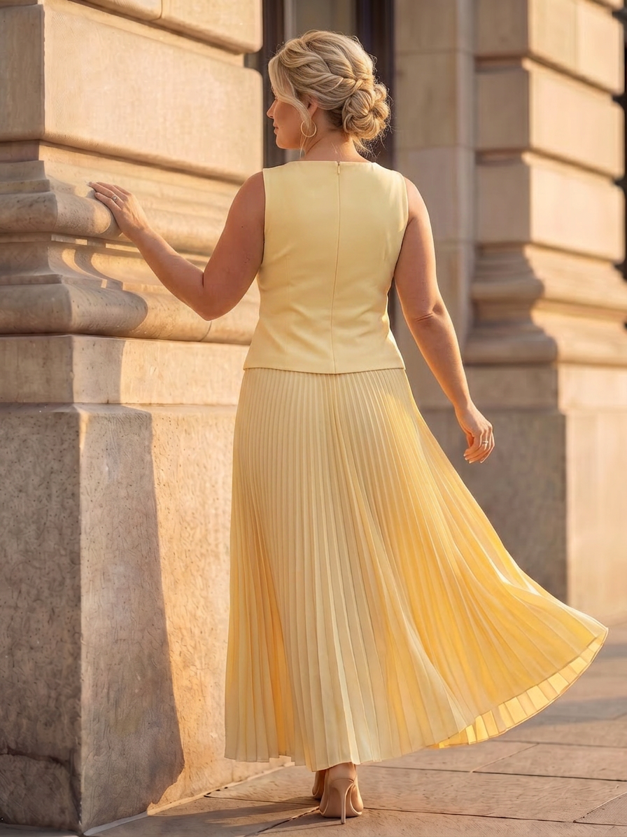 Fauna | Structured Bodice Pleated Skirt Set
