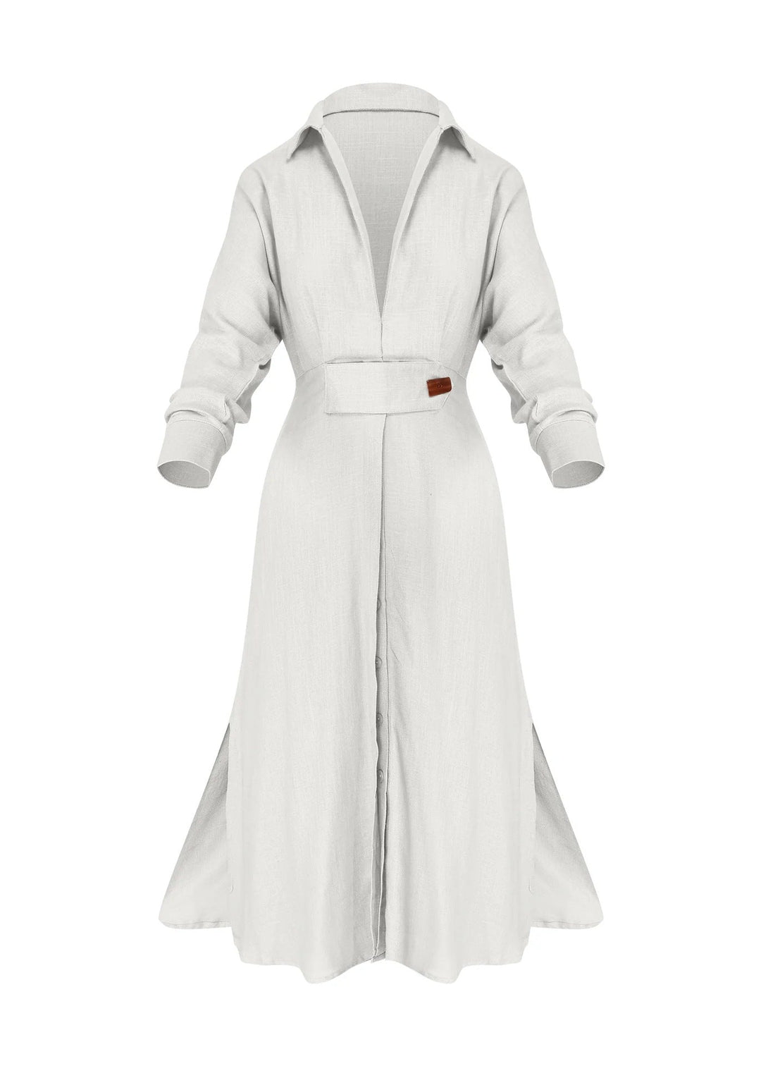 Wynne V-Neck Slim Dress: Elegant Sky Blue Statement