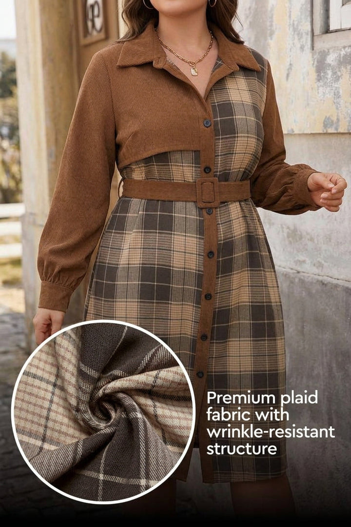 Dilys - Retro Corduroy Dress