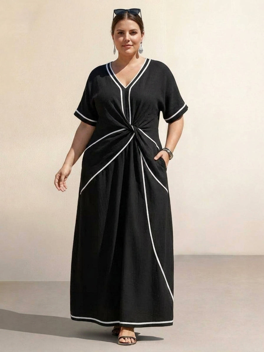 Sora - Knot-Waist Flowing Dress
