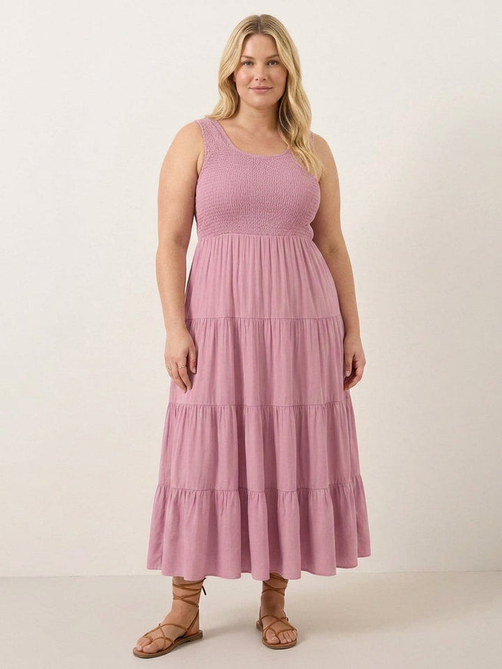 Cassia - Smocked Sleeveless Maxi Dress