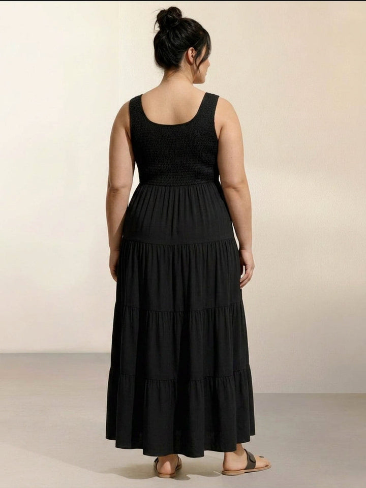 Cassia - Smocked Sleeveless Maxi Dress