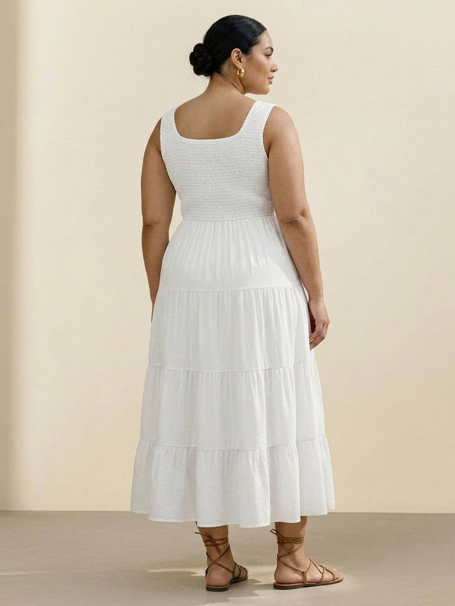 Cassia - Smocked Sleeveless Maxi Dress