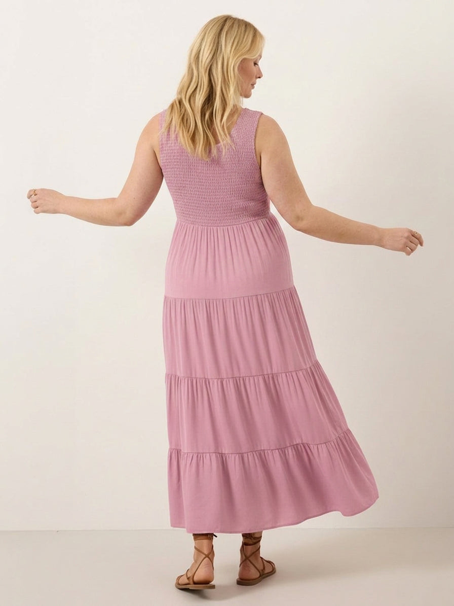 Cassia - Smocked Sleeveless Maxi Dress