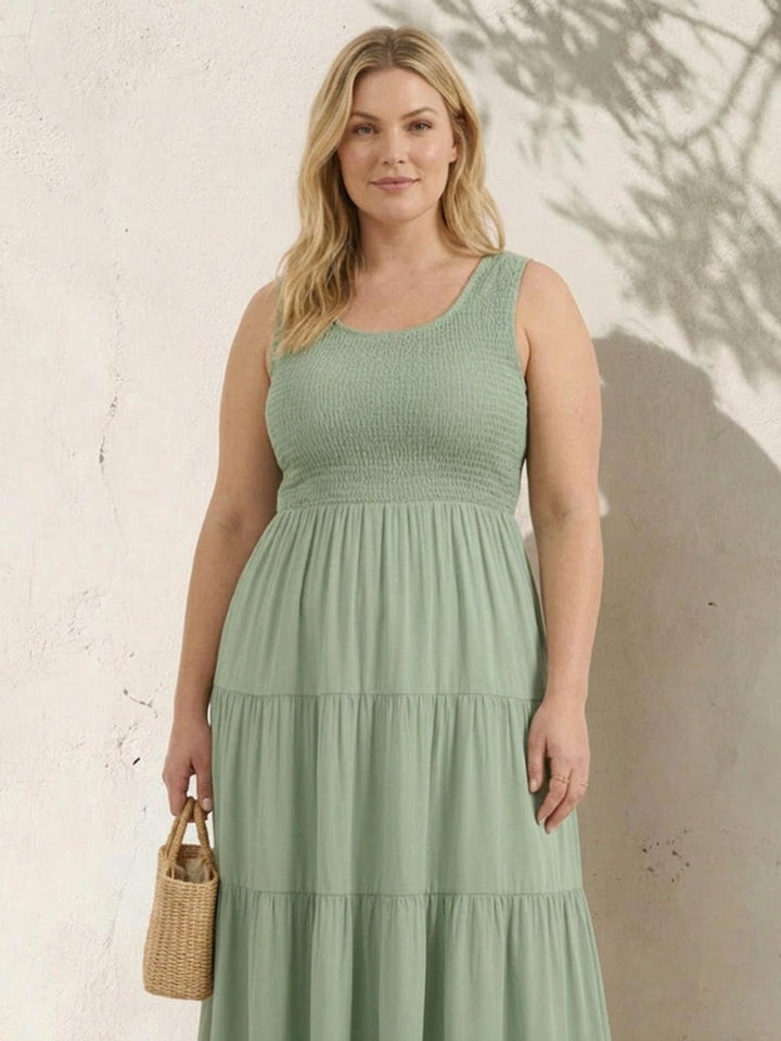 Cassia - Smocked Sleeveless Maxi Dress