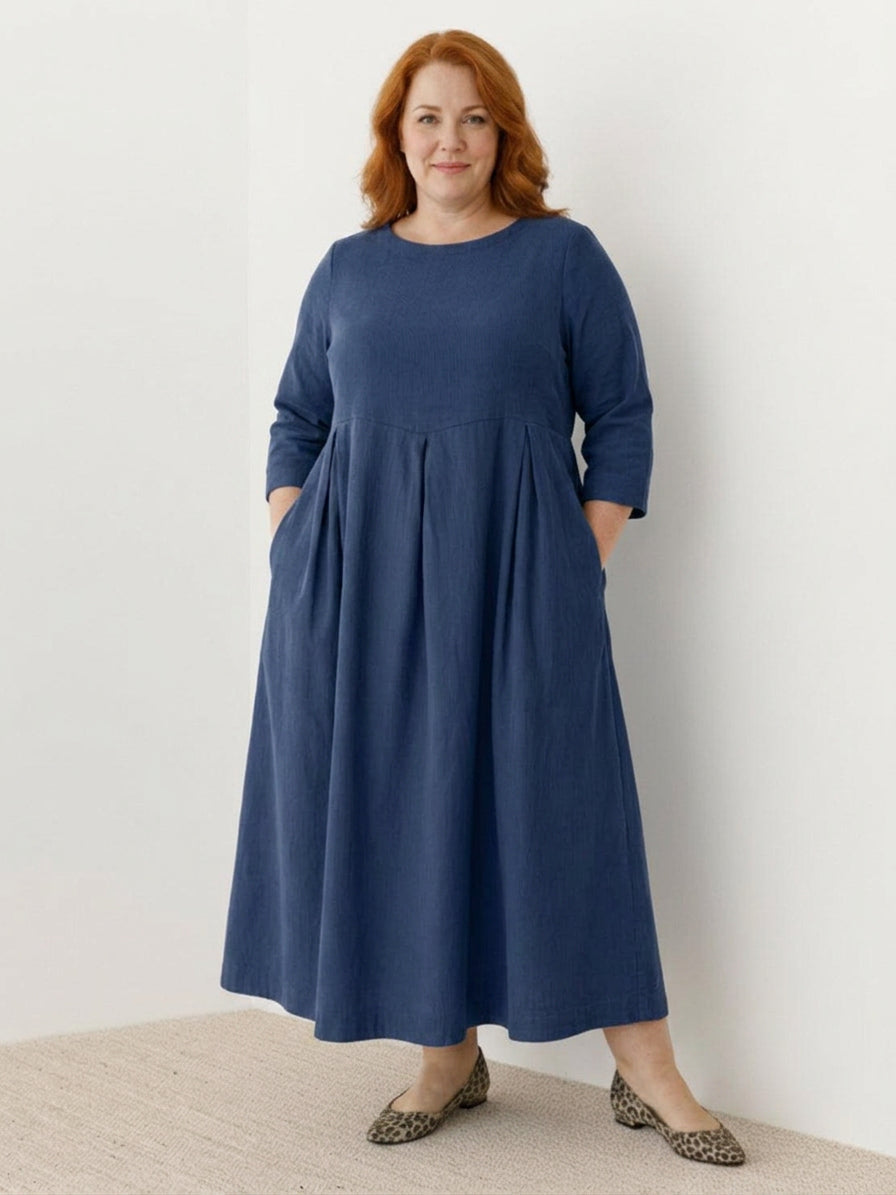 Iona - Cotton-Linen Waist Dress