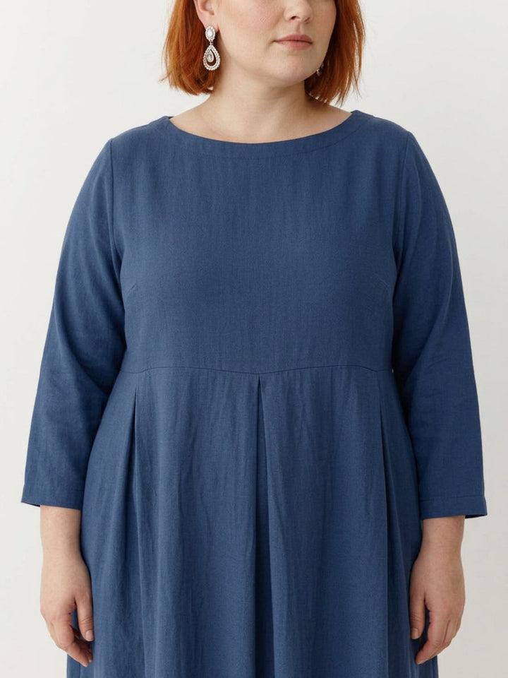 Iona - Cotton-Linen Waist Dress