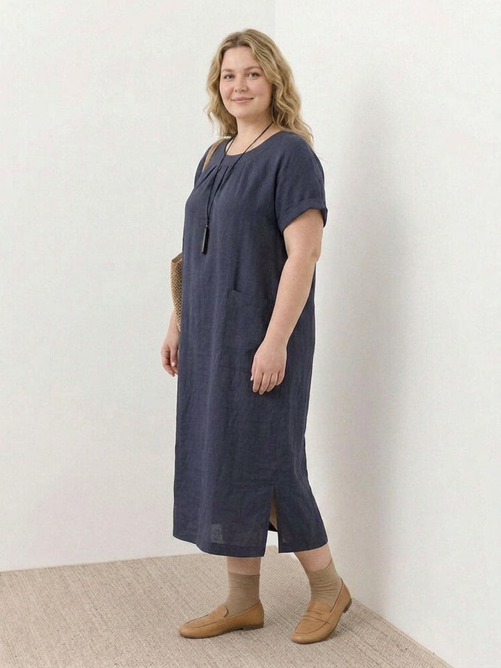 Saskia  - Linen Midi Dress
