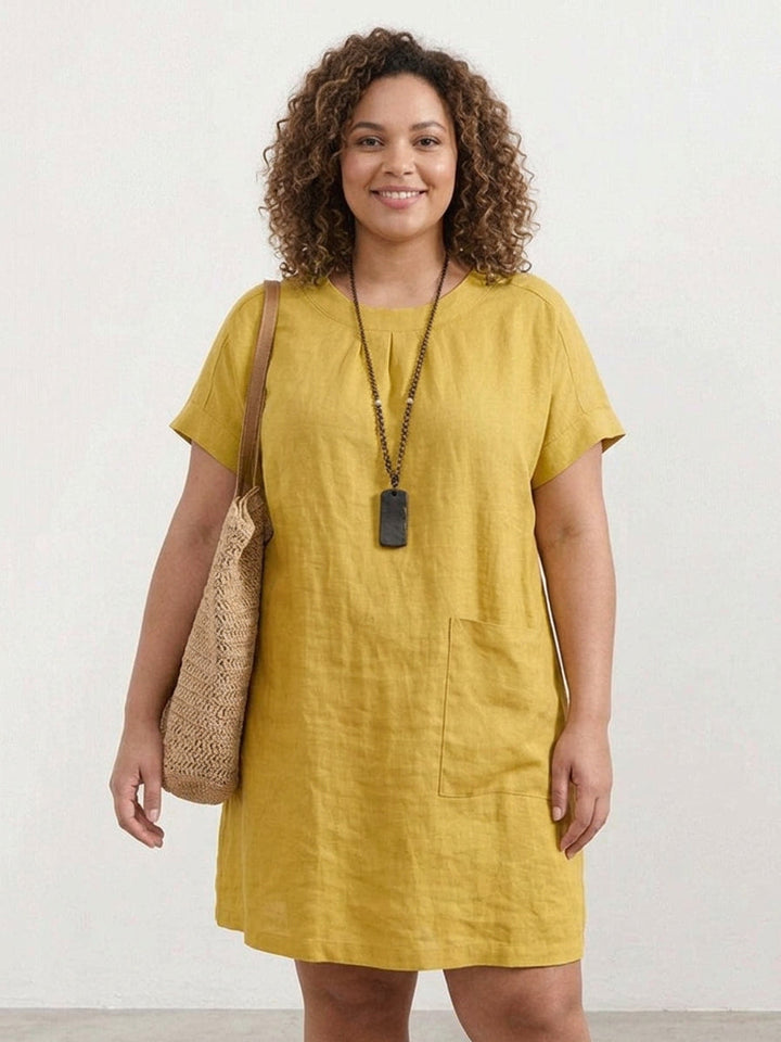Saskia  - Linen Midi Dress