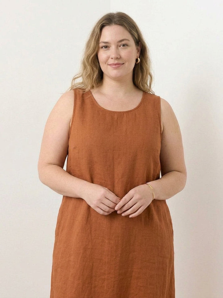 Marlow - Cotton Linen Sleeveless Dress