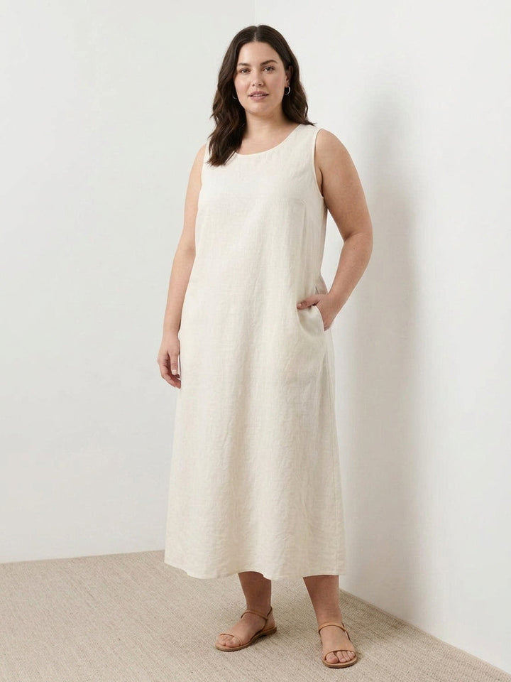 Marlow - Cotton Linen Sleeveless Dress