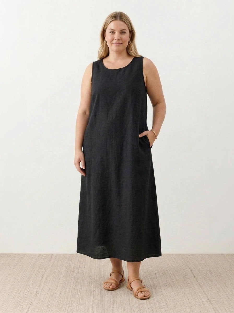 Marlow - Cotton Linen Sleeveless Dress