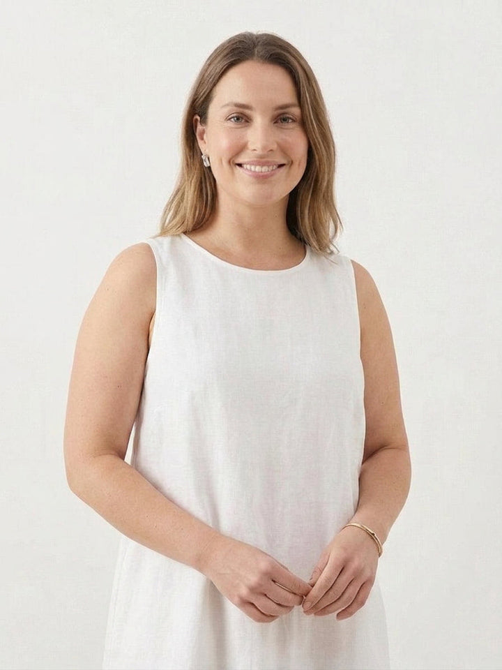 Marlow - Cotton Linen Sleeveless Dress