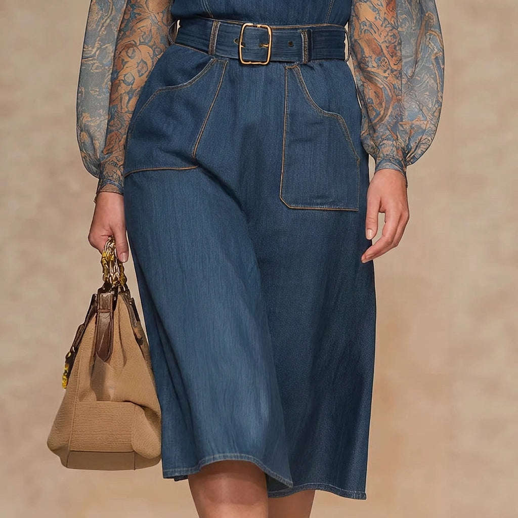 Etta Blue Denim Jumpsuit