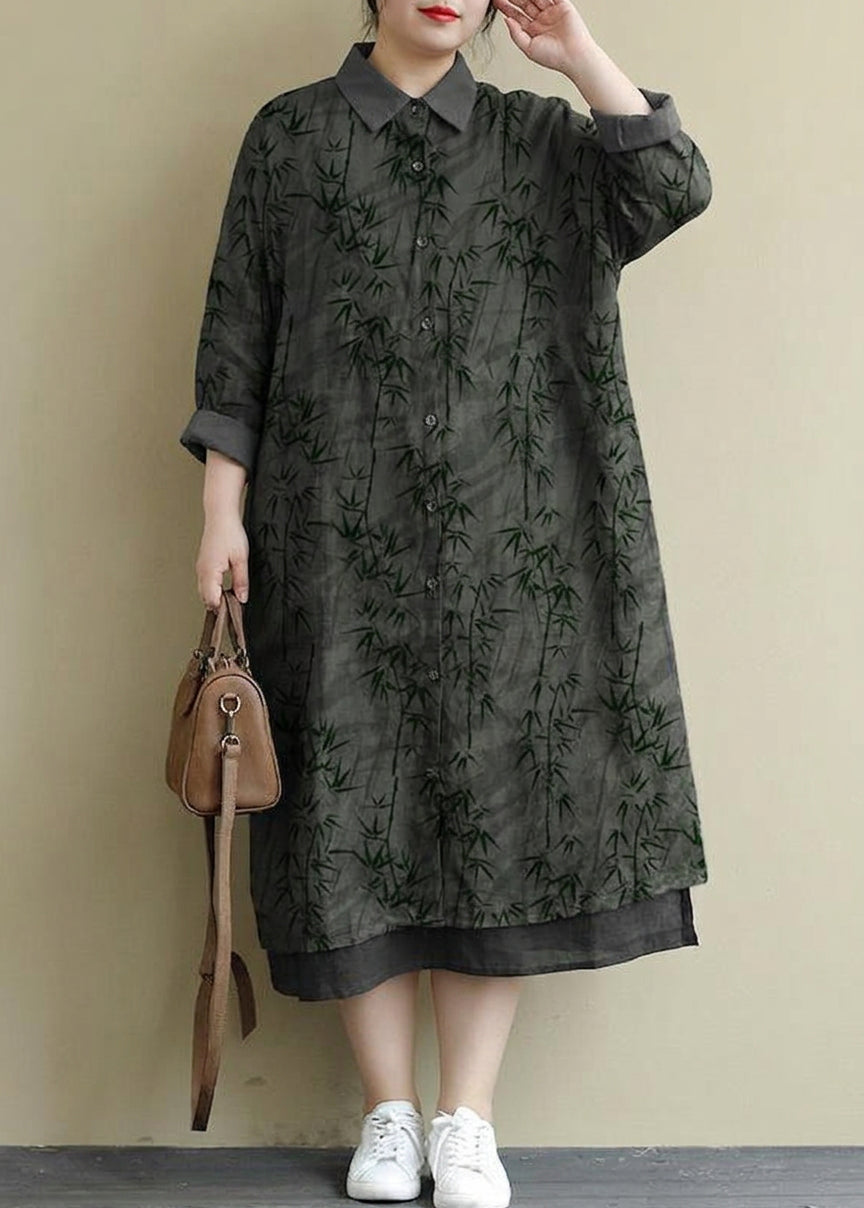 Isolde - Red Linen Shirt Dress Casual Oversize Spring Maxi Dresses