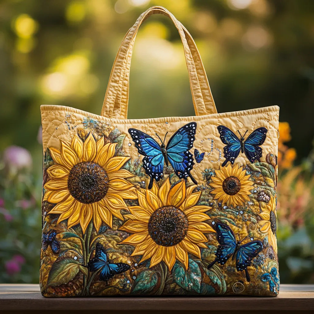Camille Bag - Sunflowers and Blue Butterflies