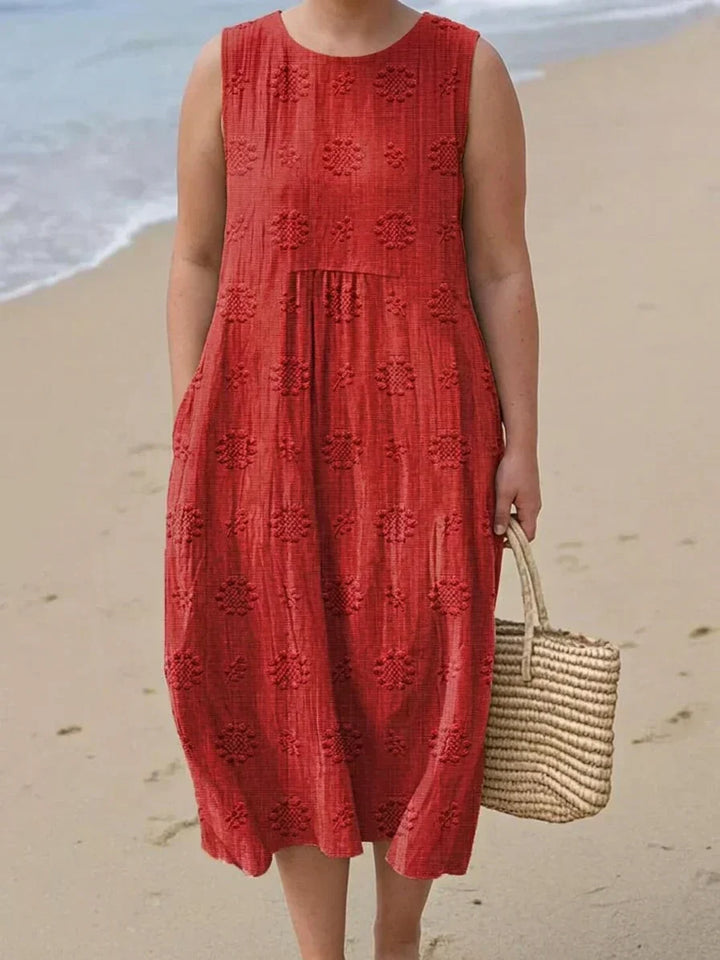 WILHELMINA | SLEEVELESS MIDI DRESS
