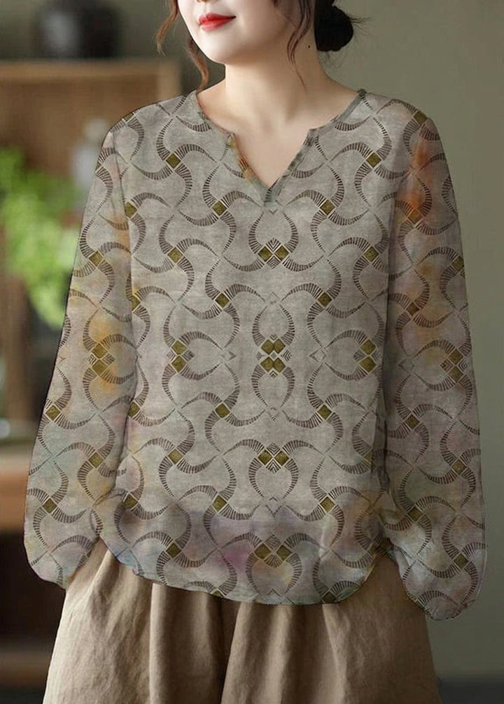Zinnia - Floral Fall Blouse Long sleeve