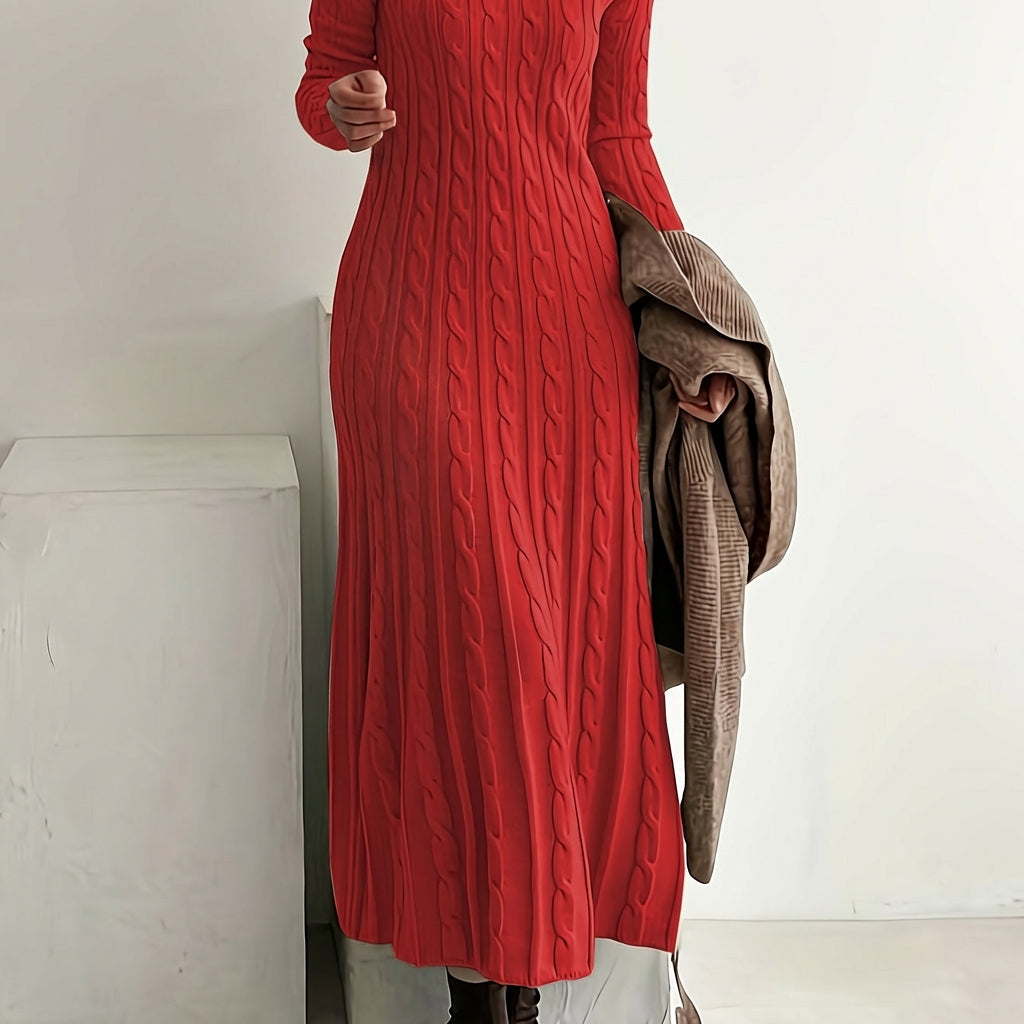 Mei | Cozy Cable-Knit Maxi Dress