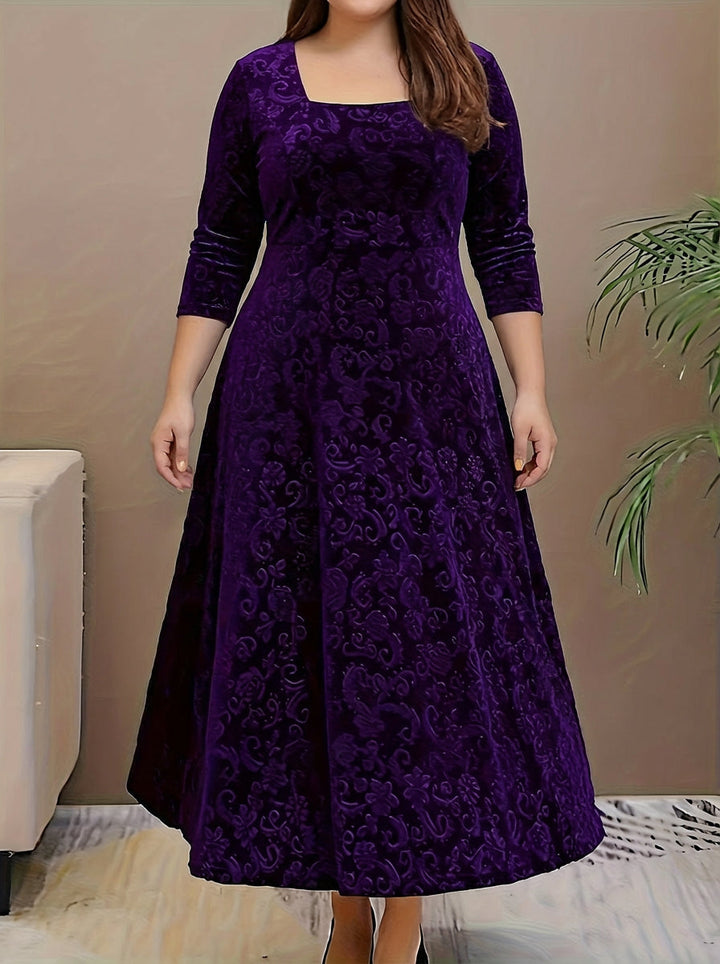 Evadne | Elegant Patterned Maxi Dress