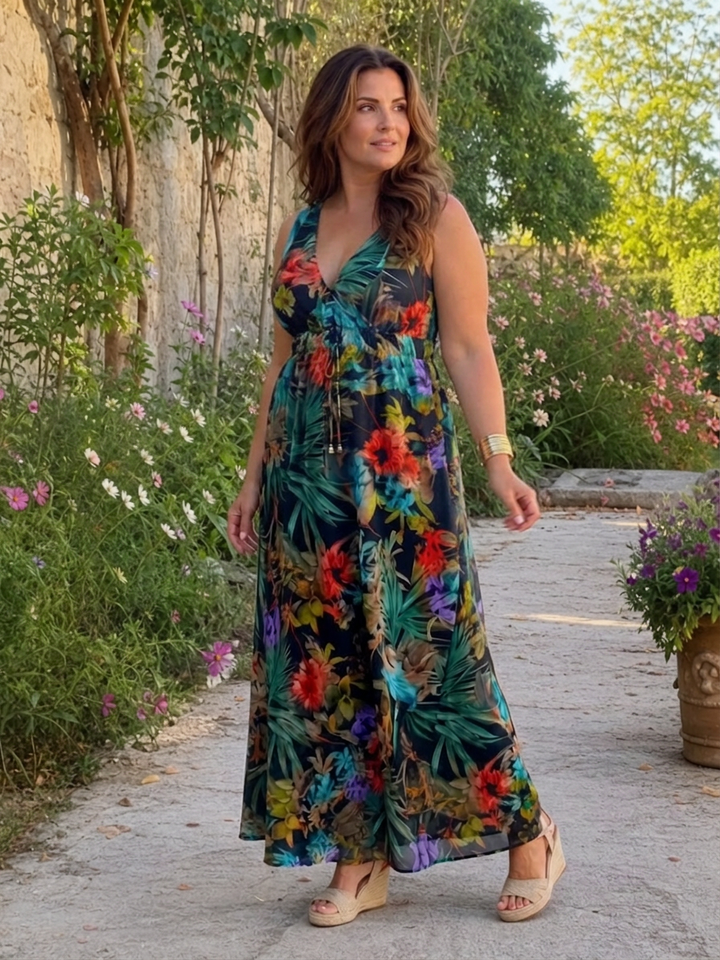 Ilse | Sleeveless Empire Waist Midi Dress