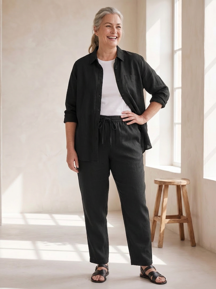 Paloma | Long Sleeve Shirt Tapered Trousers Set