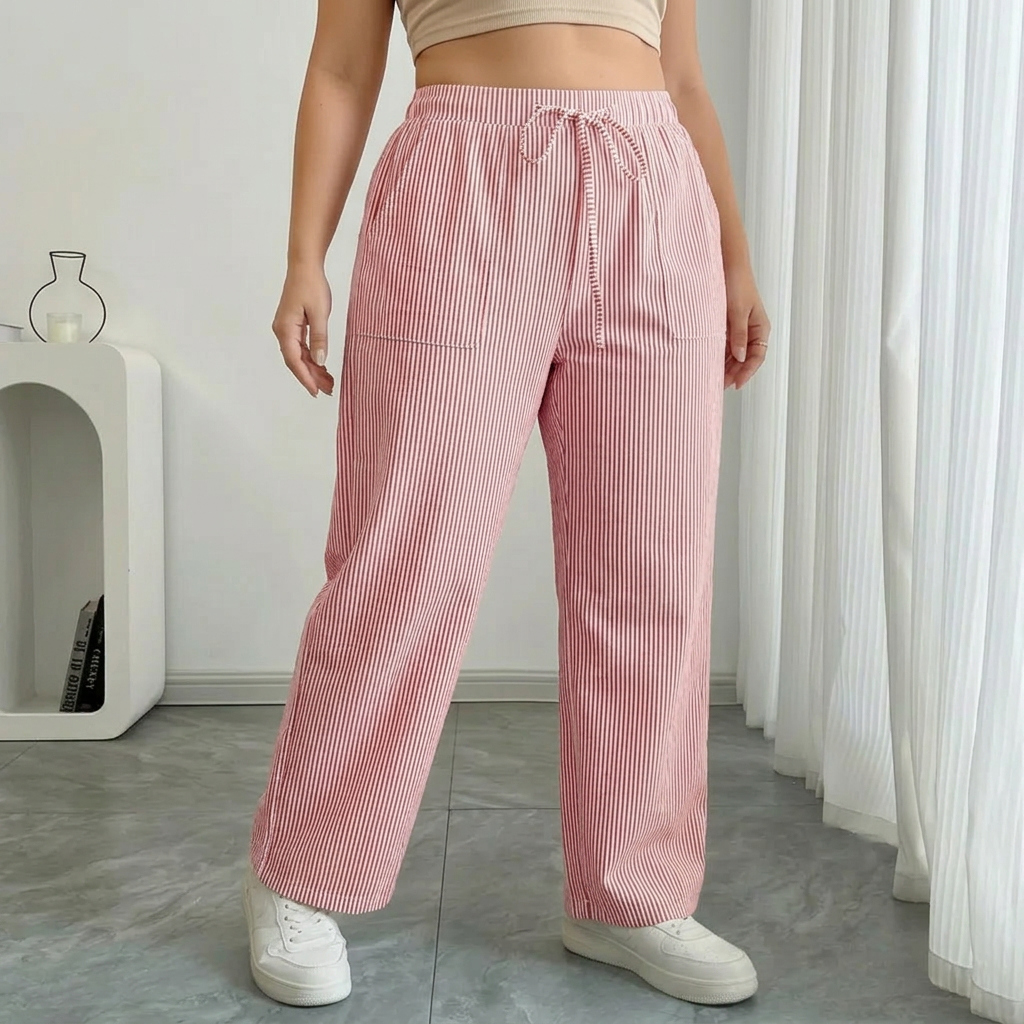 Saffron | Striped Trouser With Pockets